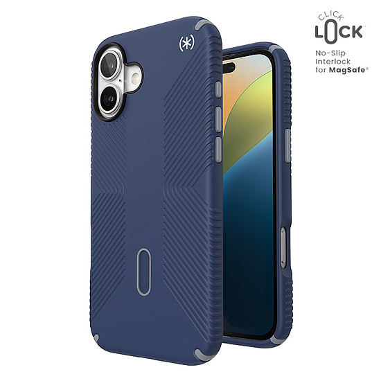 Speck Presidio2 Grip ClickLock & MagSafe - iPhone 16 Plus tok parti kék / porszürke / fehér (150713-3206)