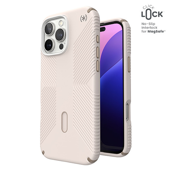 Speck Presidio2 Grip ClickLock & MagSafe - iPhone 16 Pro Max tok fehérített csont / Heirloom Gold / Hazel Brown (150725-3214)