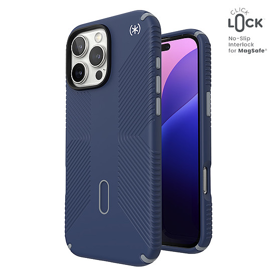 Speck Presidio2 Grip ClickLock & MagSafe - iPhone 16 Pro Max tok parti kék / porszürke / fehér (150725-3206)