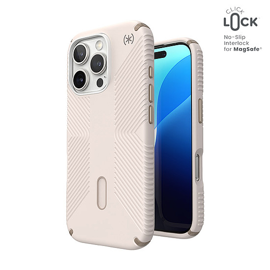 Speck Presidio2 Grip ClickLock & MagSafe - iPhone 16 Pro tok fehérített csont / Heirloom Gold / Hazel Brown (150701-3214)