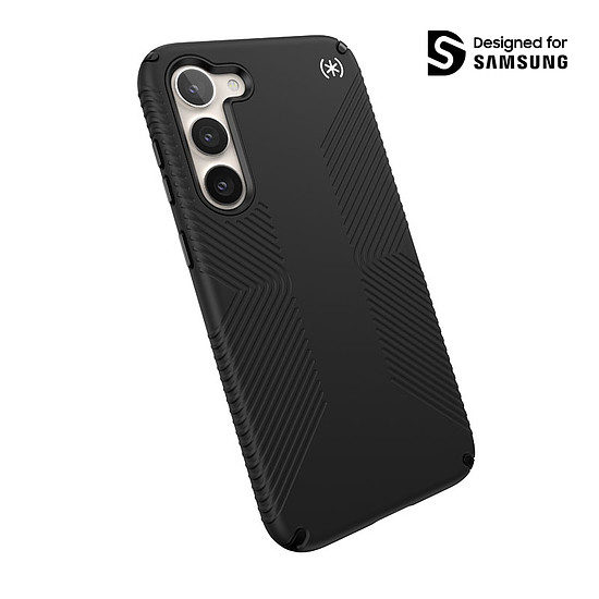 Speck Presidio2 Grip - Csúszásgátló tok Samsung Galaxy S23+ készülékhez fekete/fekete/fehér (150340-D143)