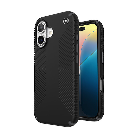 Speck Presidio2 Grip - tok iPhone 16-hoz fekete / palaszürke / fehér (150779-3205)