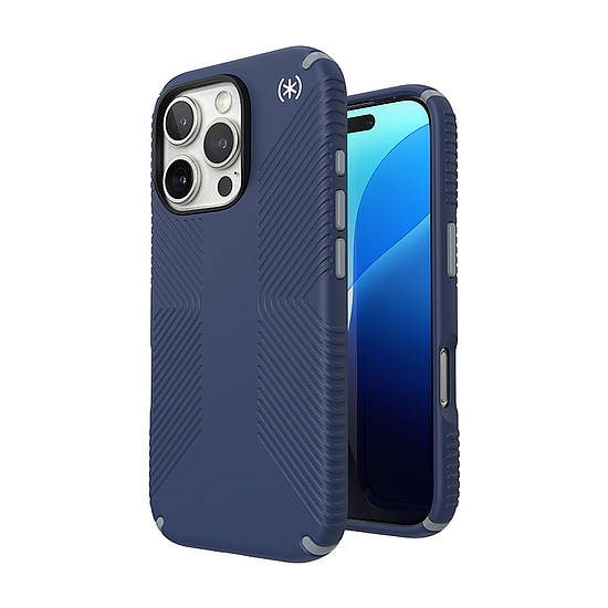 Speck Presidio2 Grip - tok iPhone 16 Pro készülékhez parti kék / porszürke / fehér (150778-3206)