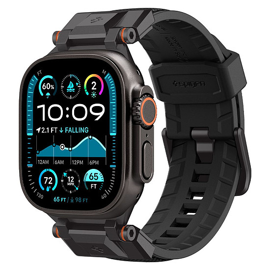 Spigen DuraPro Armor szíj Apple Watch 44 / 45 / 46 / 49 mm-hez - fekete