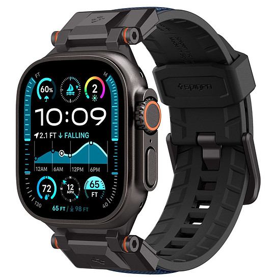 Spigen DuraPro Armor szíj Apple Watch 44 / 45 / 46 / 49 mm-hez - sötétkék