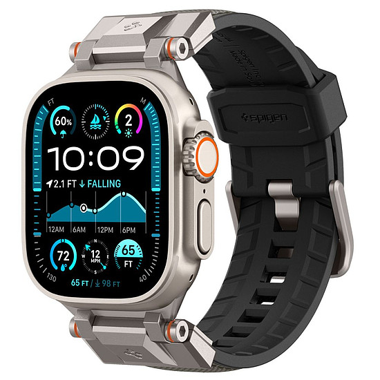 Spigen DuraPro Armor szíj Apple Watch 44 / 45 / 46 / 49 mm-hez - szürke