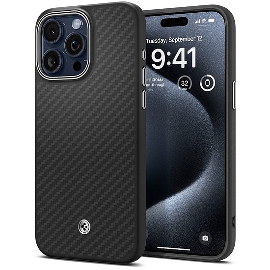 Spigen - Enzo Aramid MagSafe - iPhone 15 Pro - matt fekete (KF2318273)