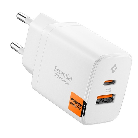 Spigen Essential EE202EU 20W-os fali töltő - fehér
