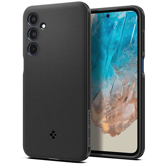 Spigen - Essential Sand Blast - Samsung Galaxy M35 - matt fekete (KF2338071)