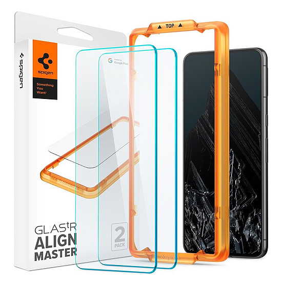 Spigen - Glas.tR Align Master (2 csomag) - Google Pixel 8 Pro - átlátszó (KF2319003)