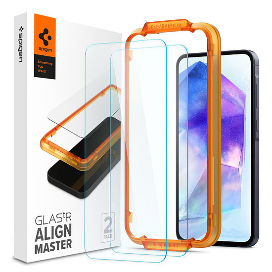 Spigen - Glas.tR Align Master (2 csomag) - Samsung Galaxy A55 5G - Átlátszó (KF2321119)