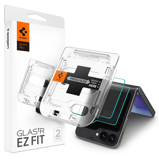 Spigen - Glas.tR EZ-FIT (2 csomag) - Samsung Galaxy Z Flip6 - Átlátszó (KF2335421)
