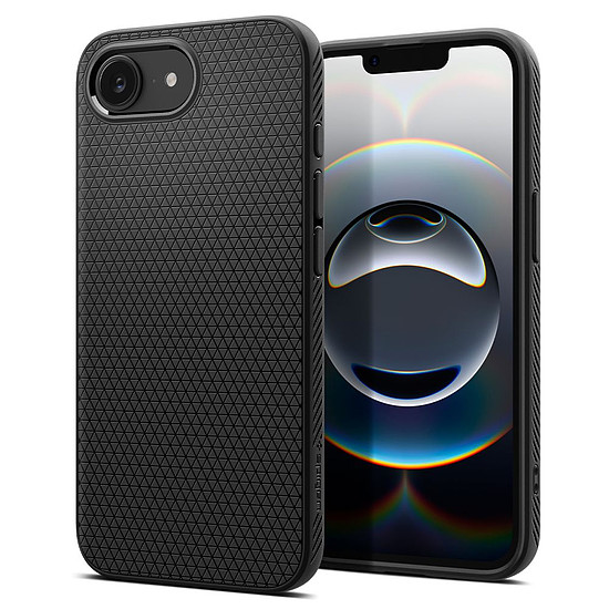 Spigen Liquid Air iPhone 16e tok - matt fekete