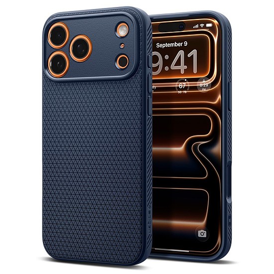 Spigen Liquid Air tok iPhone 17 Pro-hoz - kék