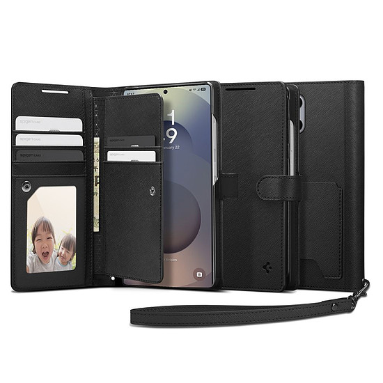 Spigen pénztárca "S" tok Samsung Galaxy S25 Ultra készülékhez, fekete