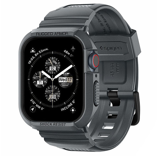 Spigen - Rugged Armor Pro - Apple Watch 4/5/6/SE/SE 2/7/8/9 (44mm/45mm) - Sötétszürke (KF2318425)