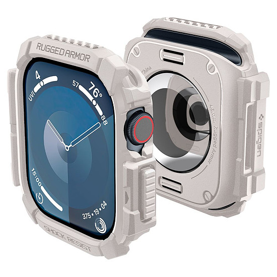 Spigen Rugged Armor szíj Apple Watch 10 46mm-hez - bézs