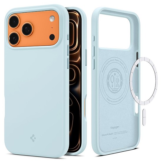 Spigen Silicone Fit MagSafe tok iPhone 17 Pro Maxhoz, kék
