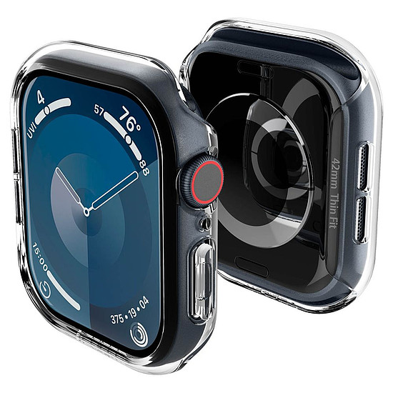 Spigen Thin Fit tok Apple Watch 10 42mm-hez - átlátszó