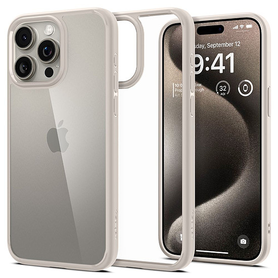 Spigen - Ultra Hybrid - iPhone 15 Pro - Természetes titán (KF2317666)