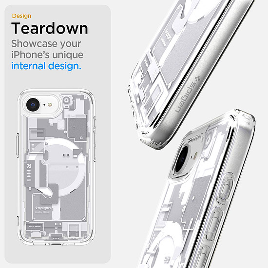Spigen Ultra Hybrid MagSafe tok iPhone 16e Zero One-hoz - fehér