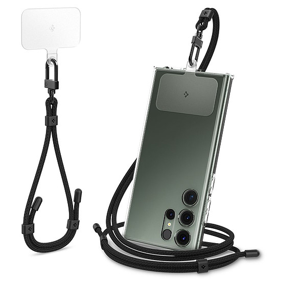 Spigen - Univerzális tartórögzítő pánt - kereszttartó telefontokokhoz, 220 - 790 mm - fekete (KF2334891)