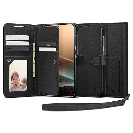Spigen Wallet "S" tok Samsung Galaxy S25+ készülékhez, fekete