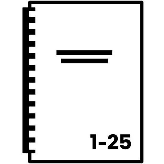 Spirálozás, műanyag 1-25 lapig