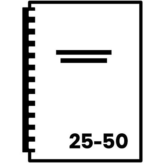 Spirálozás, műanyag 25-50 lapig