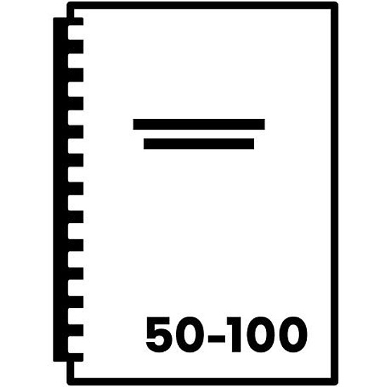 Spirálozás, műanyag 50-100 lapig