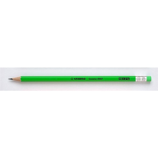 Stabilo Neon radíros grafitceruza HB fekete zöld test normál hatszög 4907/33