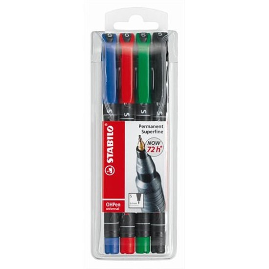 Stabilo OHPen Universal -S- alkoholos rostirón tűhegy 0,4mm 841/4 4db-os készlet