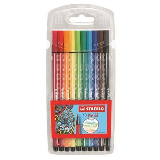 Stabilo Pen 68 filctoll vegyes 1mm 10db-os készlet 6810/PL