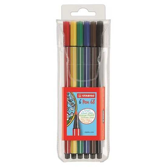 Stabilo Pen 68 filctoll vegyes 1mm 6db-os készlet 6806/PL