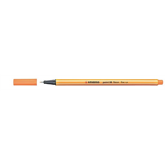 Stabilo Point 88 tűfilc neon narancs, hatszög alakú, műszaki rajzhoz kíváló 0,4mm 88/054