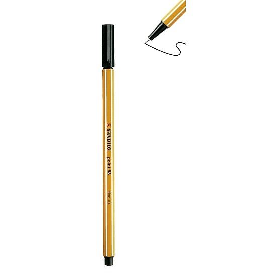 Stabilo Point 88 tűfilc sárga, hatszög alakú, műszaki rajzhoz kíváló 0,4mm 88/44