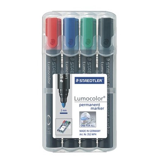 Staedtler Lumocolor 352 alkoholos rostirón kerek hegy 2mm 4db-os készlet