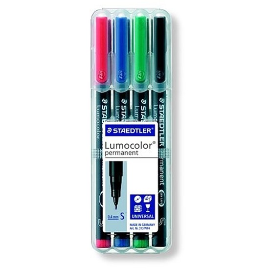 Staedtler Lumocolor OHP 313S alkoholos rostirón tűhegy 0,4mm 4db-os készlet