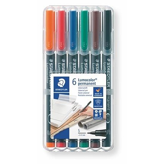 Staedtler Lumocolor OHP 313S alkoholos rostirón tűhegy 0,4mm 6db-os készlet