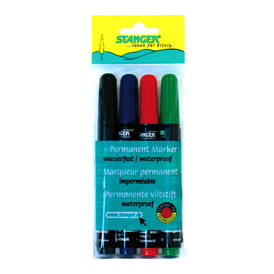 Stanger M236 alkoholos marker vágott hegy 1-4mm 4db-os készlet