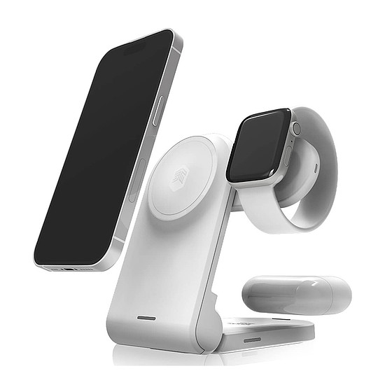 STM ChargeTree MAG - 3 az 1-ben mobil vezeték nélküli töltő MagSafe-el fehér (STM-931-398Z-01)