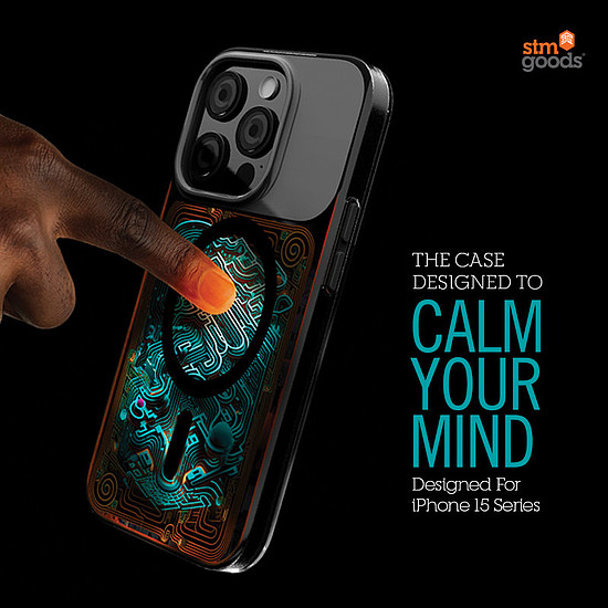 STM Reveal Warm MagSafe - tok iPhone 15 Pro Max készülékhez Black Realm (STM-322-410FM-01)