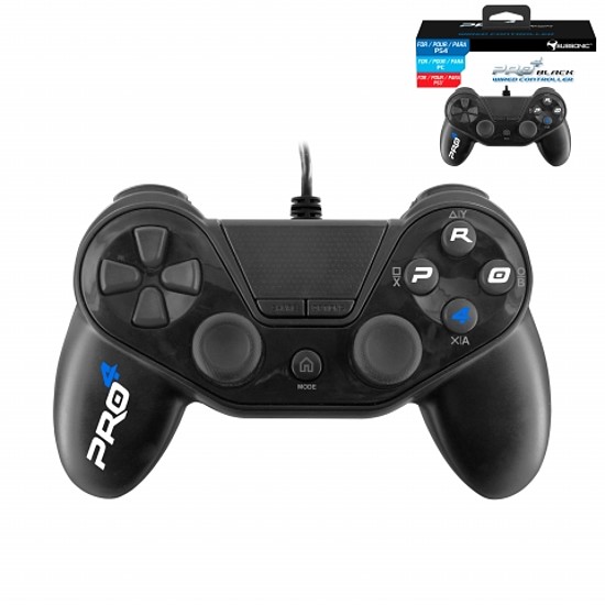 SUBSONIC PS4 (PS4 Slim - PS4 Pro - PS3 - PC ) - Fekete Pro 4 Vezetékes (SA5417)