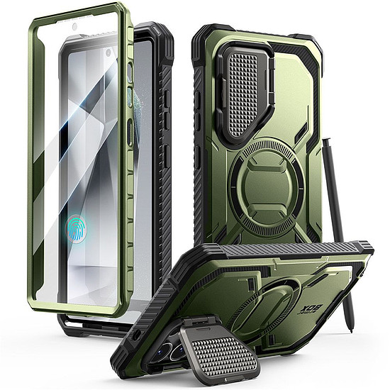 Supcase IBLSN Armorbox Mag tok Samsung Galaxy S25 Ultra-hoz - olívazöld