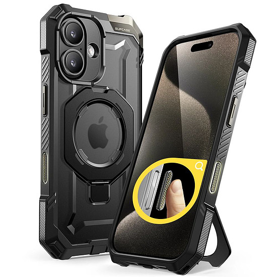 Supcase UB Grip Mag tok MagSafe-fel iPhone 16-hoz - fekete