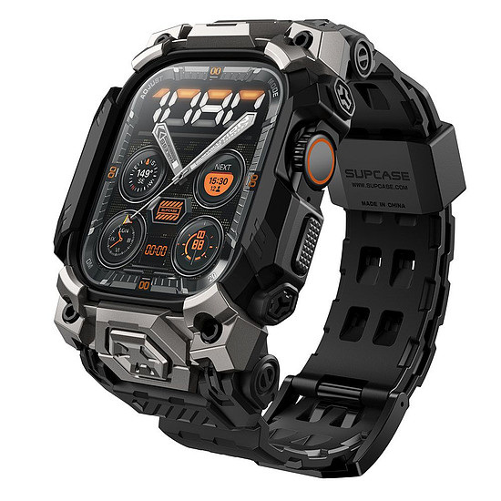 Supcase Unicorn Beetle Ore tok Apple Watch Ultra 1 / 2 49mm-hez - fekete
