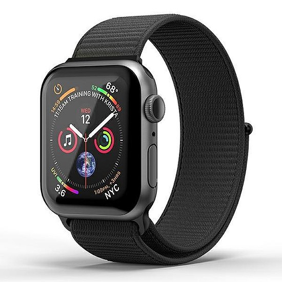 SuperDry óraszíj Apple Watch 38/40/41 mm Nylon Weave fekete/fekete 41673