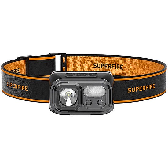 Superfire HL23-S fejlámpa zseblámpa, 350lm, USB-C