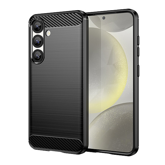 Szén tok, rugalmas szilikon, Xiaomi Poco X7 készülékhez, fekete