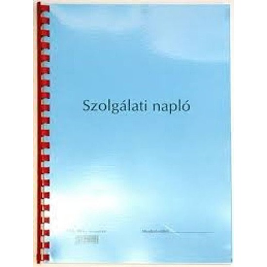 Szolgálati őrnapló A4 50 lap D.E.903